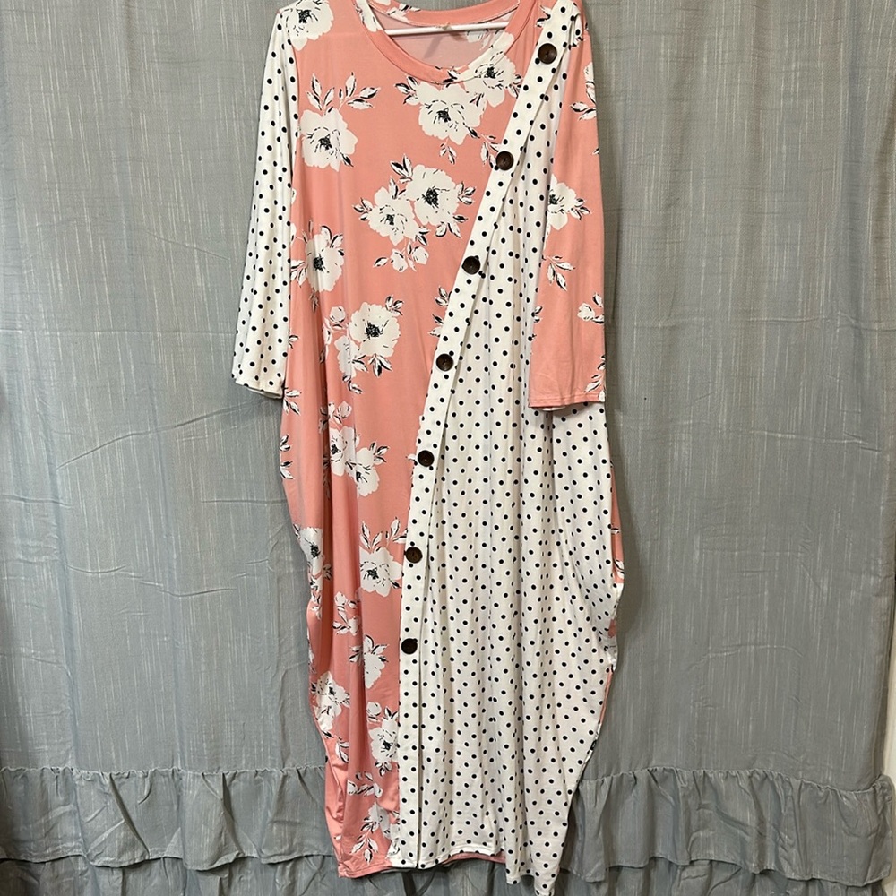 Floral/ polka dot bubble dress